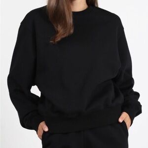 Brunette The Label Oversized Crew Neck Sweatshirt Black